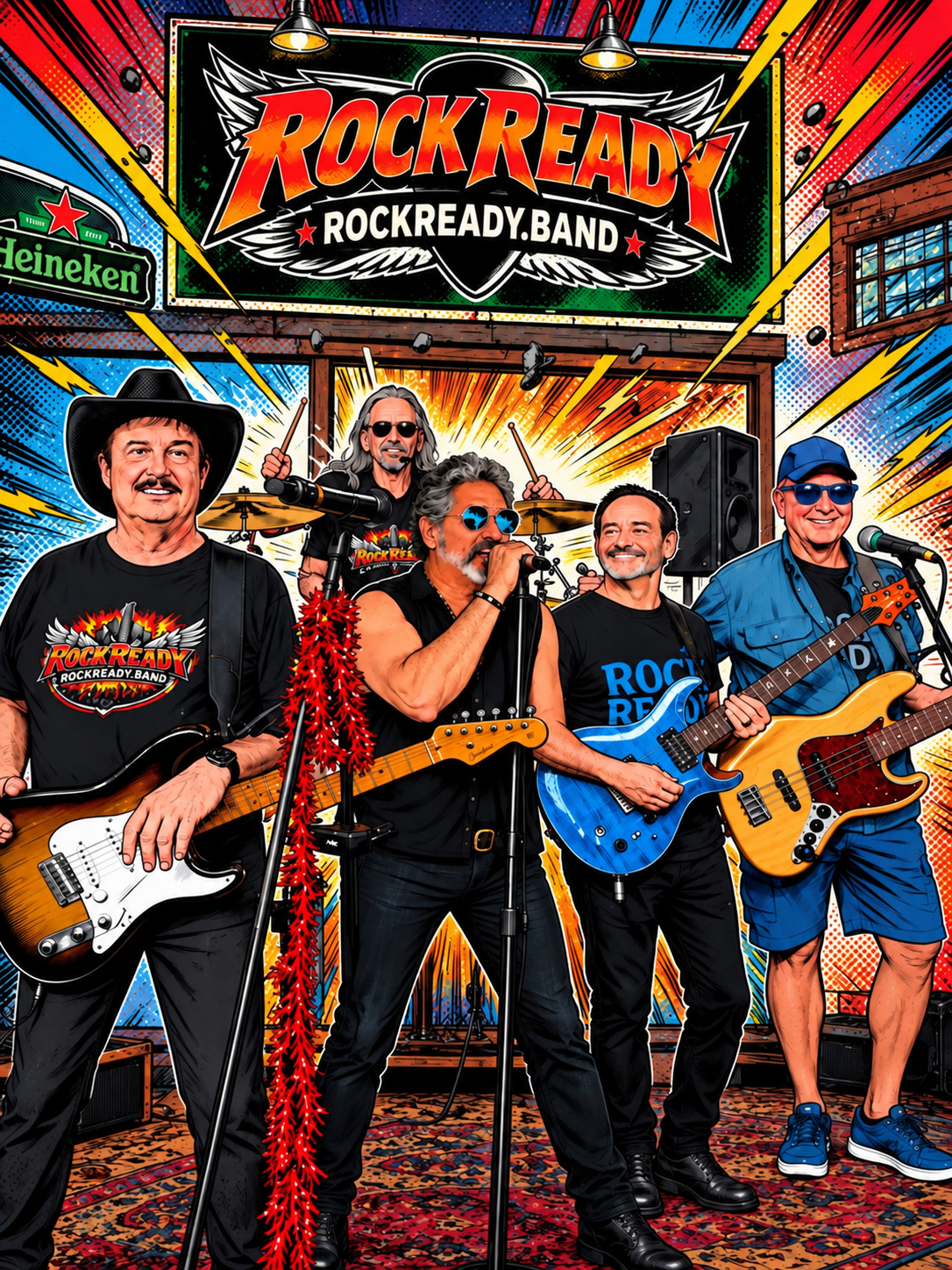Rock Ready Band Cartoon